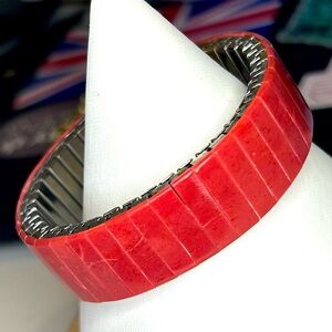 Vintage Chunky Natural Stone Stretch Bracelet